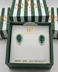 Bomb Party USA™ The Paloma Studs – Lab-Created Emerald Stud Earrings